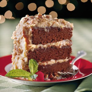 German Chocolate Cake Slice