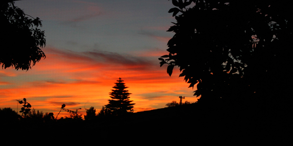 Sunset on July 13, 2014