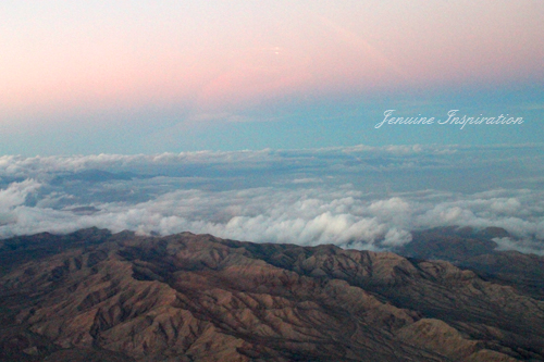 Sunset in the sky with foam-like waves